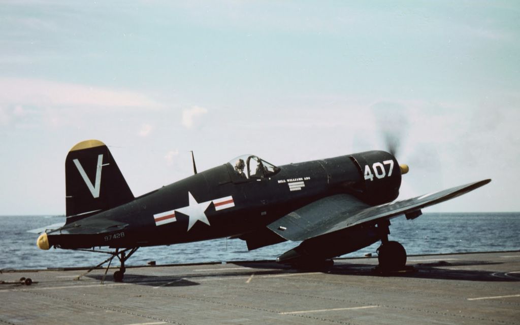 F4U-4B 97428 VF-114 USS Philippine Sea Off Korea FEB 1951 (RG)